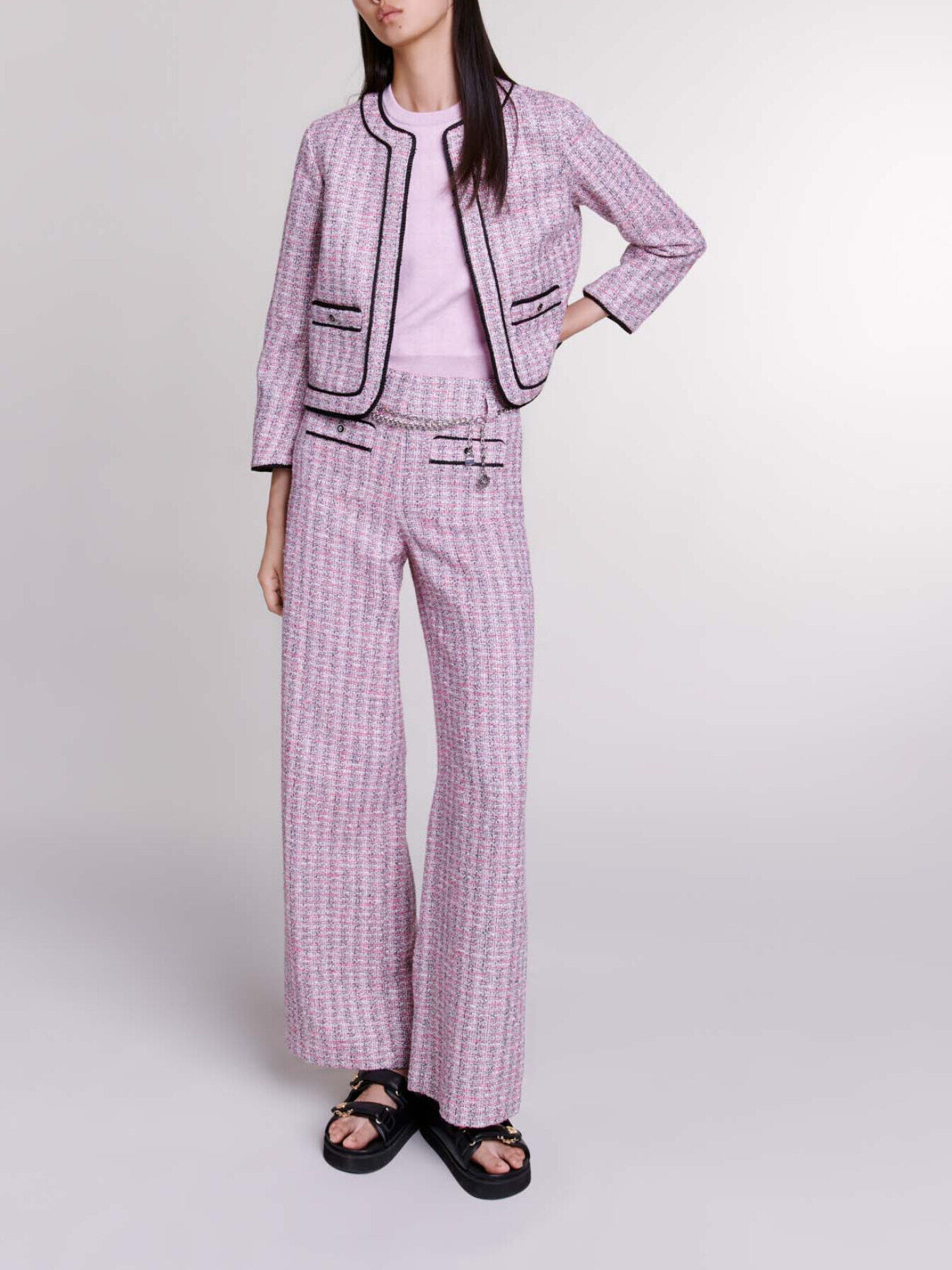 ジャケット・アウター Herlipto pink petal Grace Tweed Jacket S Grace Tweed Jacket
