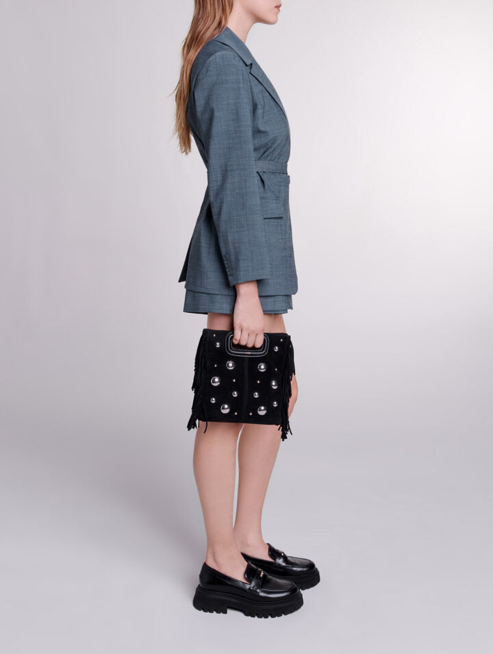 Veste de tailleur à ceinture