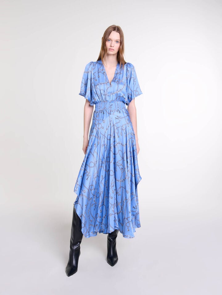 Robe longue imprimée