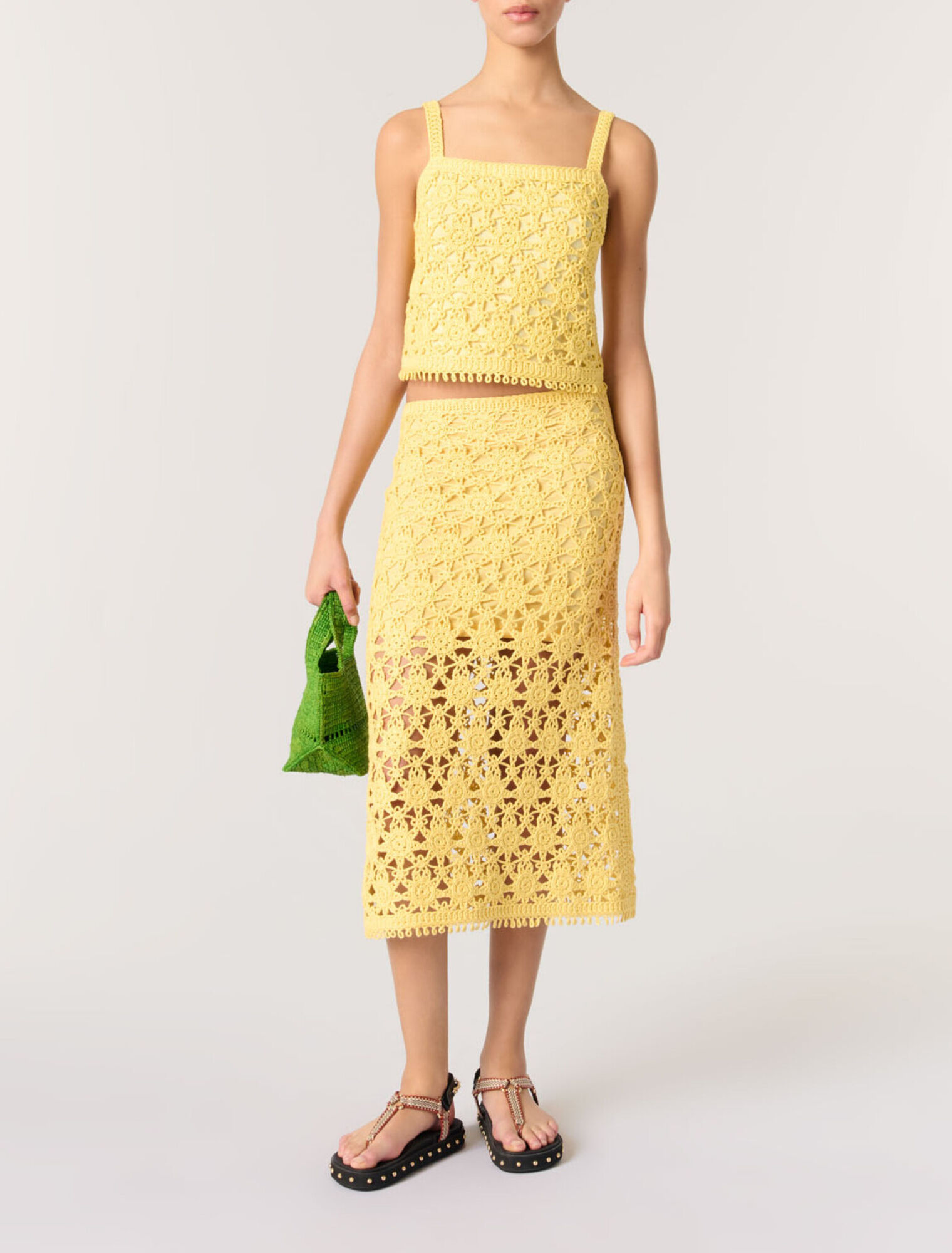 Jupe longue en crochet
