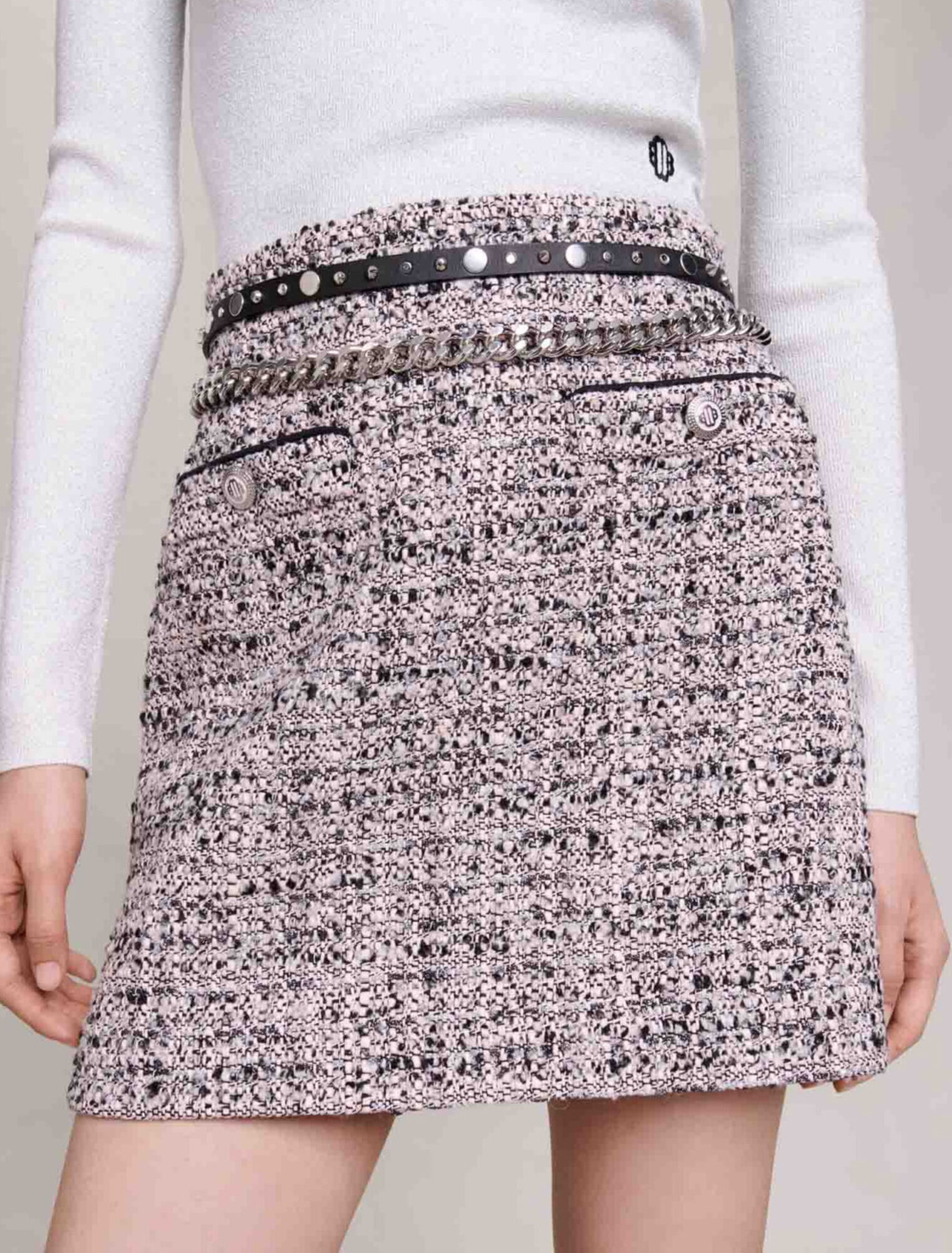 Jupe courte tweed