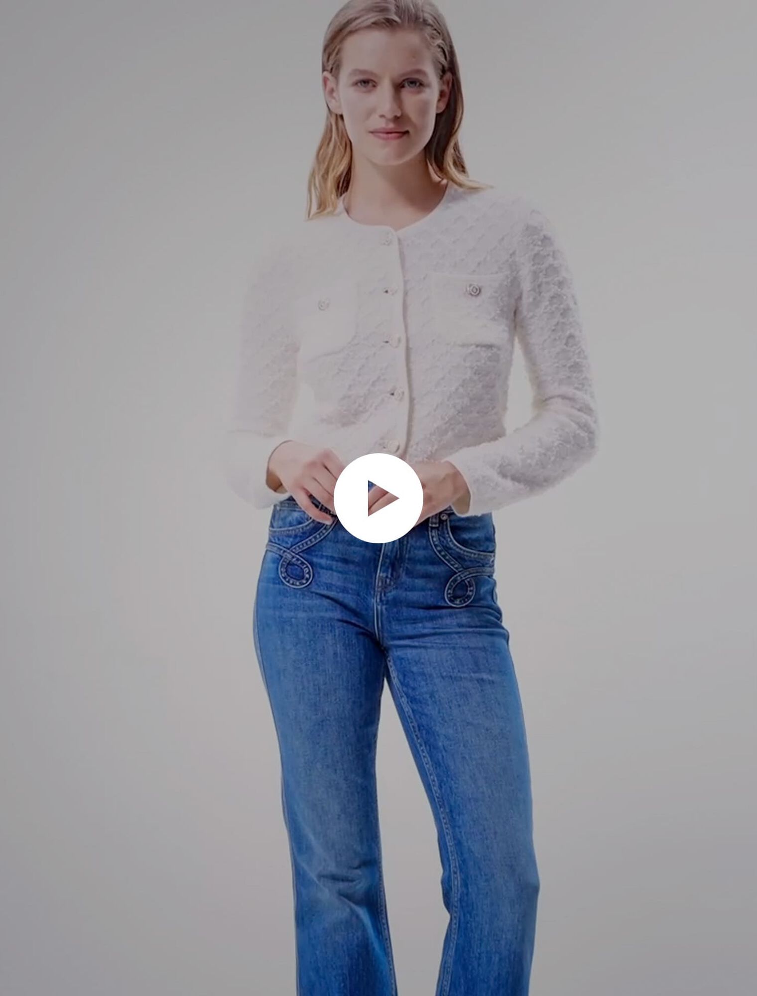 Embroidered flared jeans