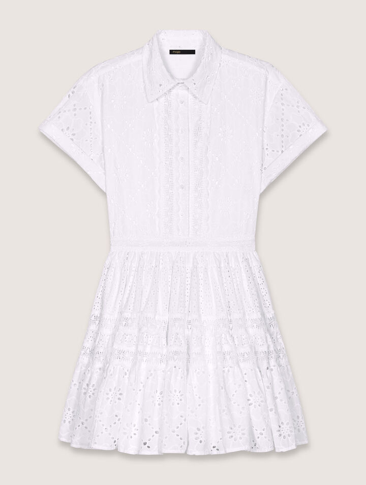 Robe babydoll en broderie