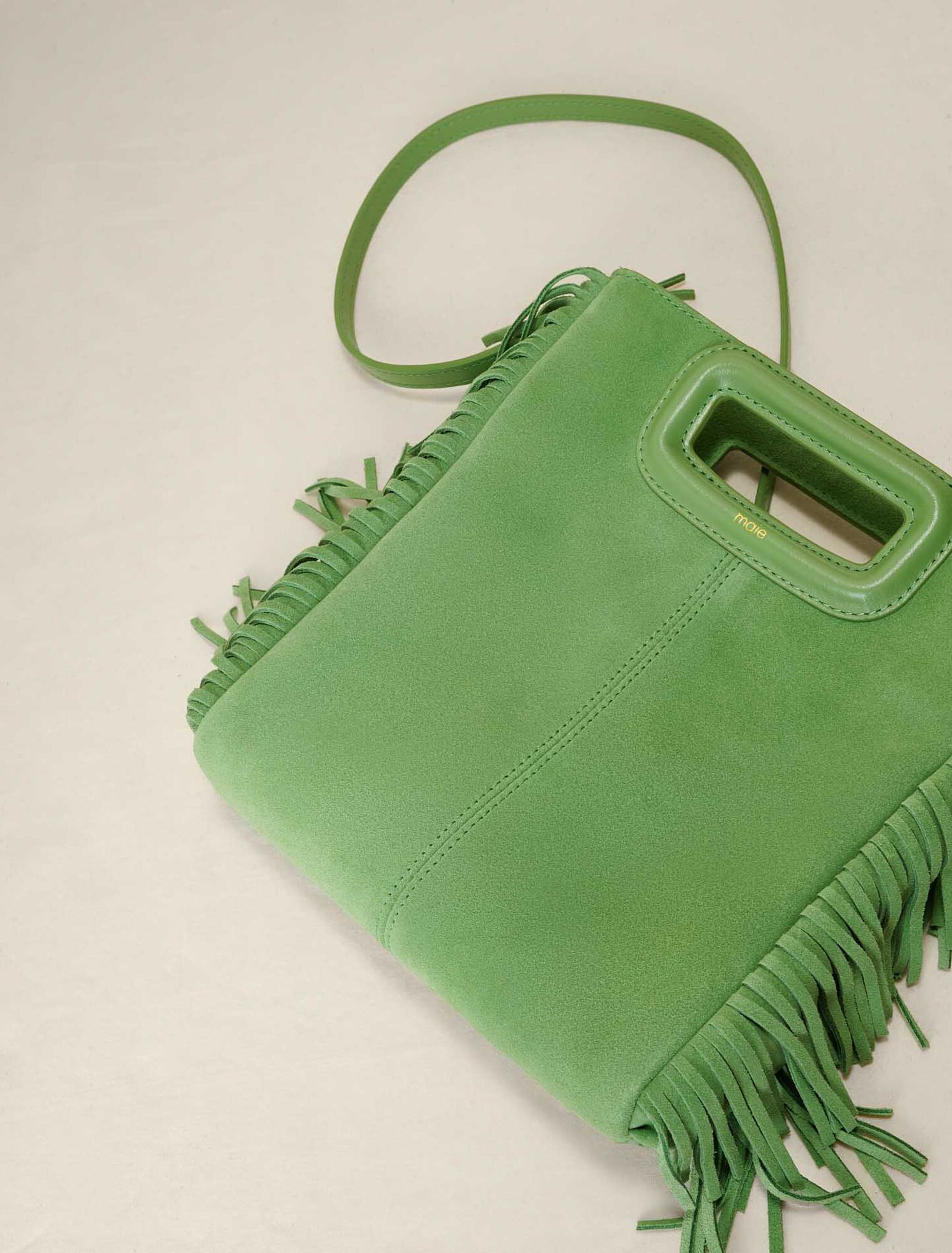 M bag in suede leather