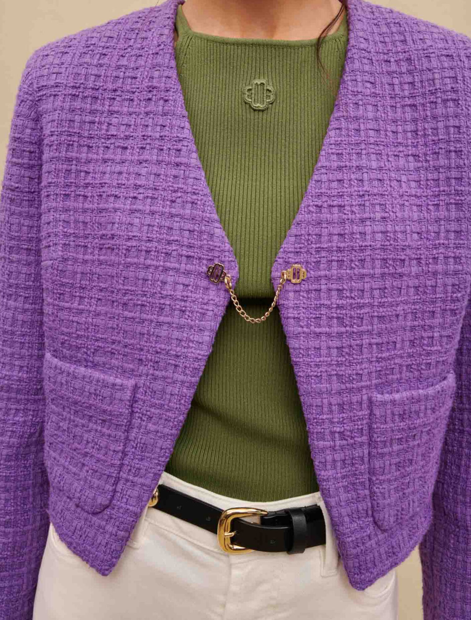Veste courte en tweed