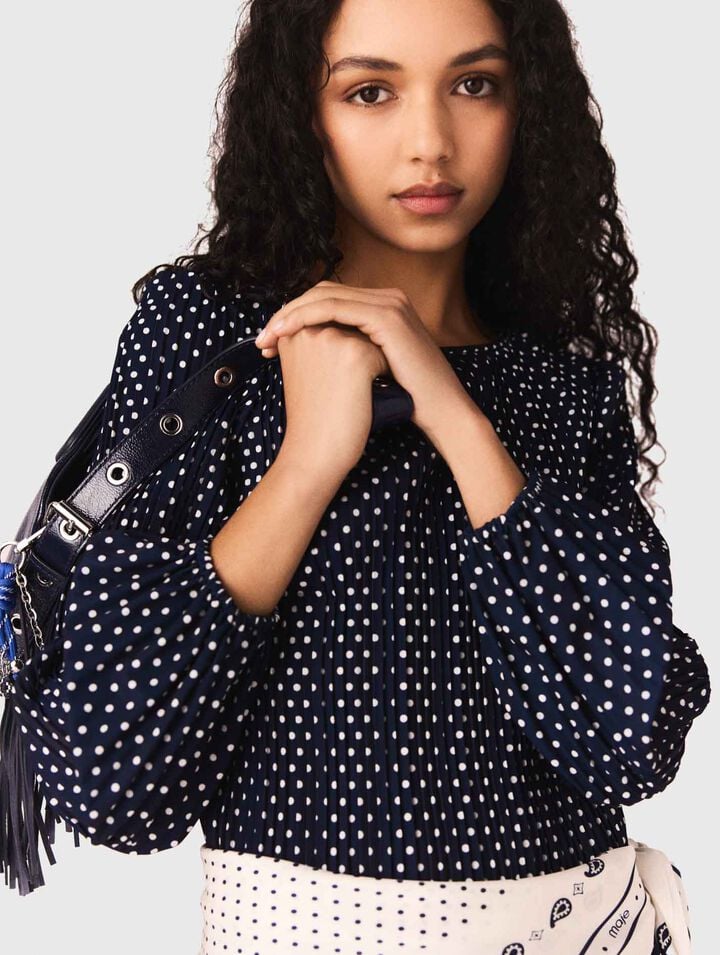 Robe pliss&eacute;e imprim&eacute;e