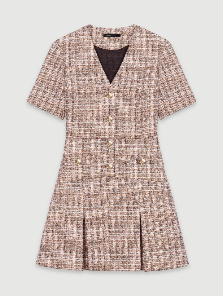 Robe courte en tweed