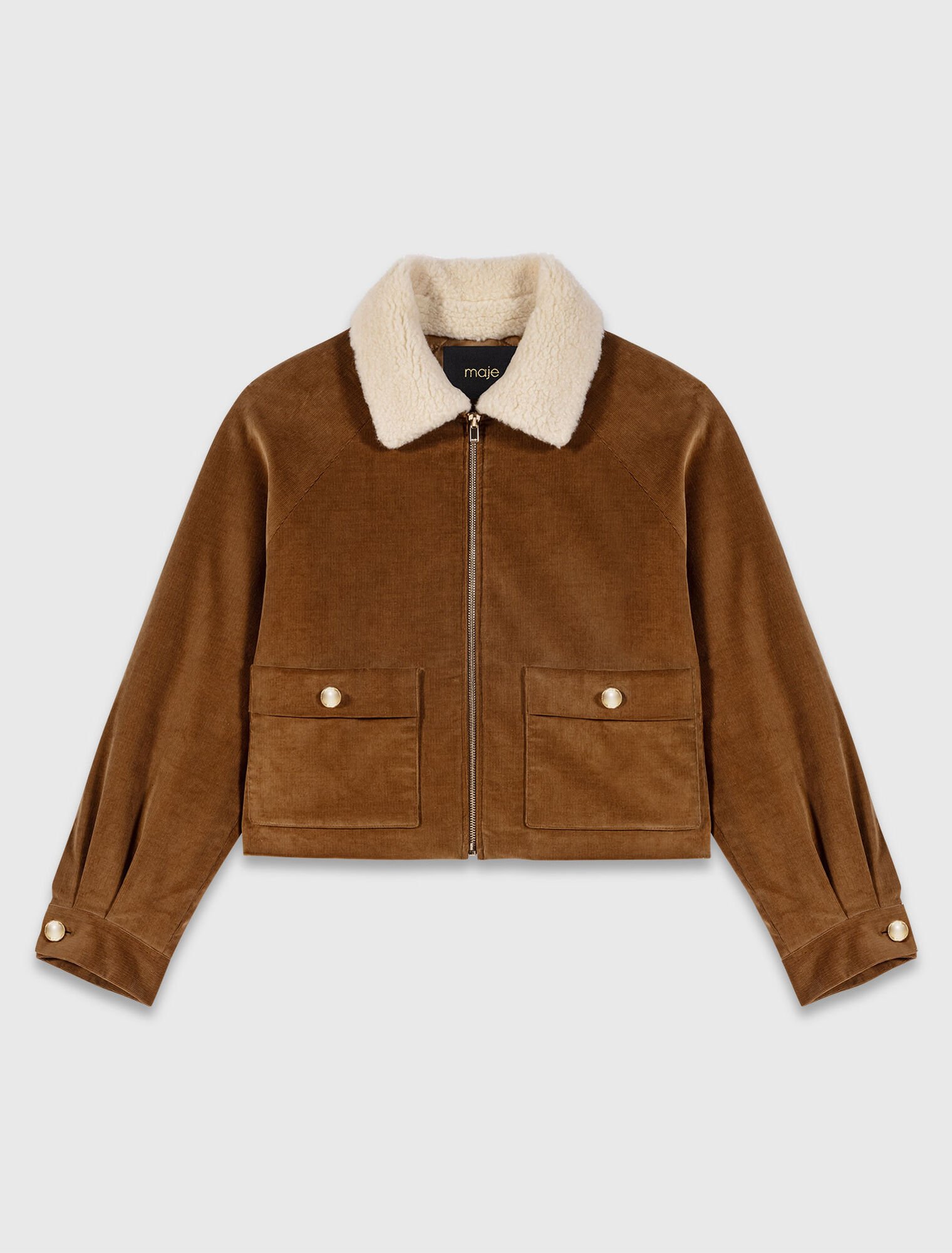 Veste courte en velours côtelé Veste courte en velours côtelé