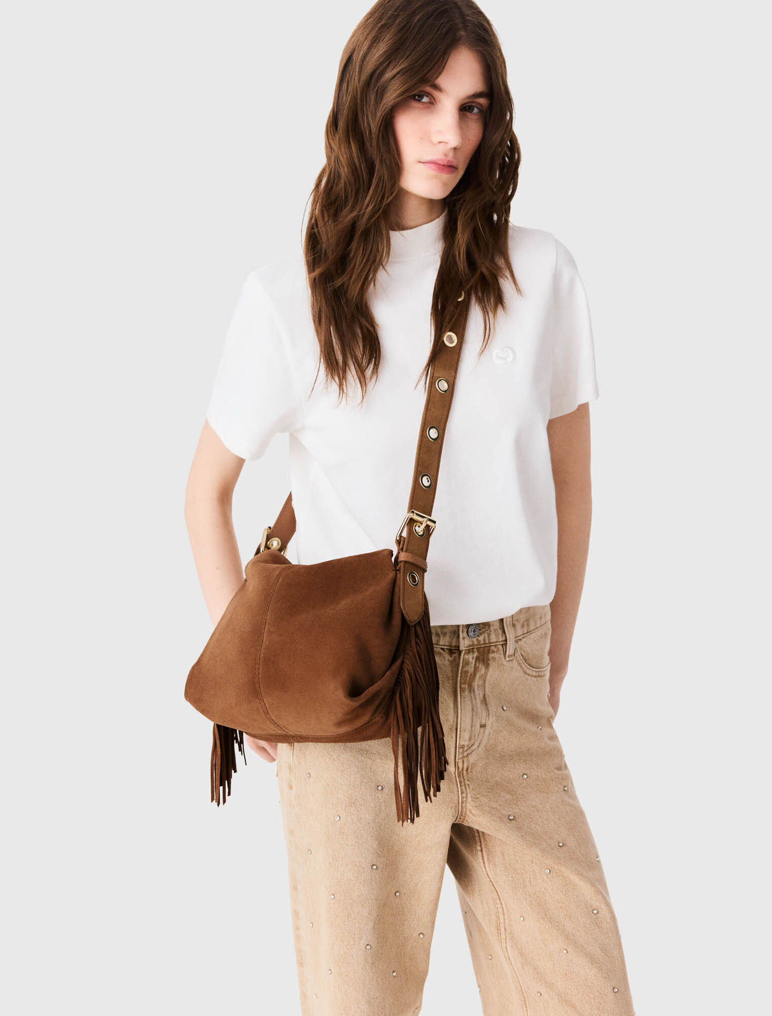 Suede Miss M bag