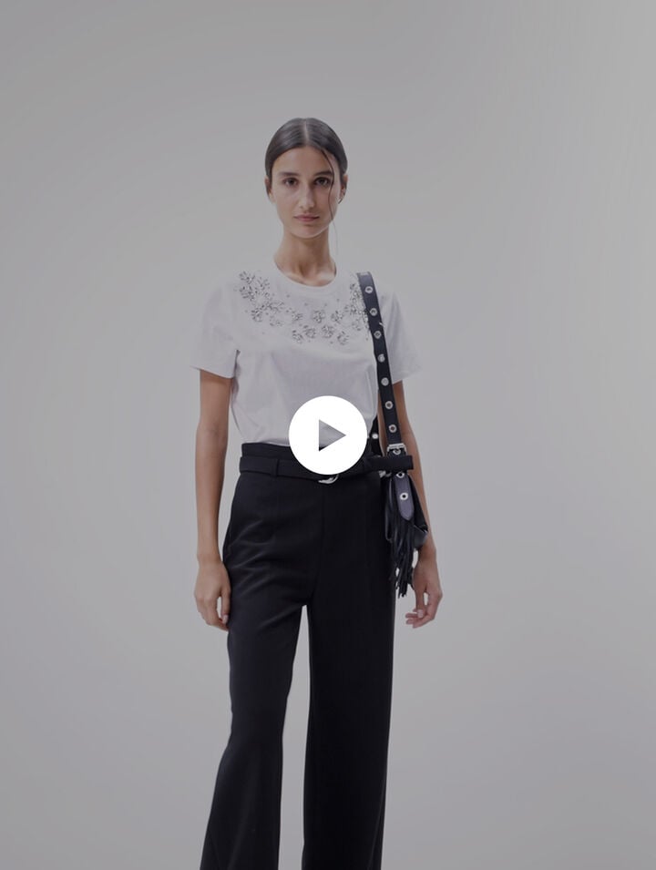 PANTALON LARGE AVEC CEINTURE