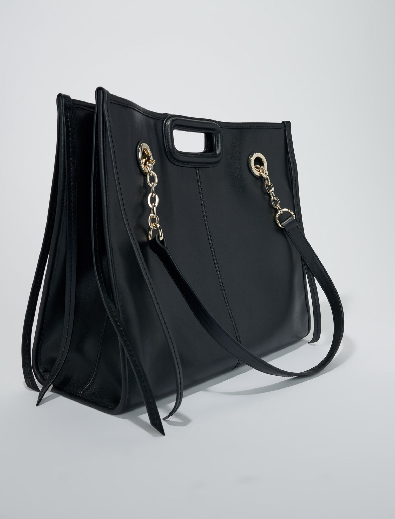 Cabas en cuir à franges