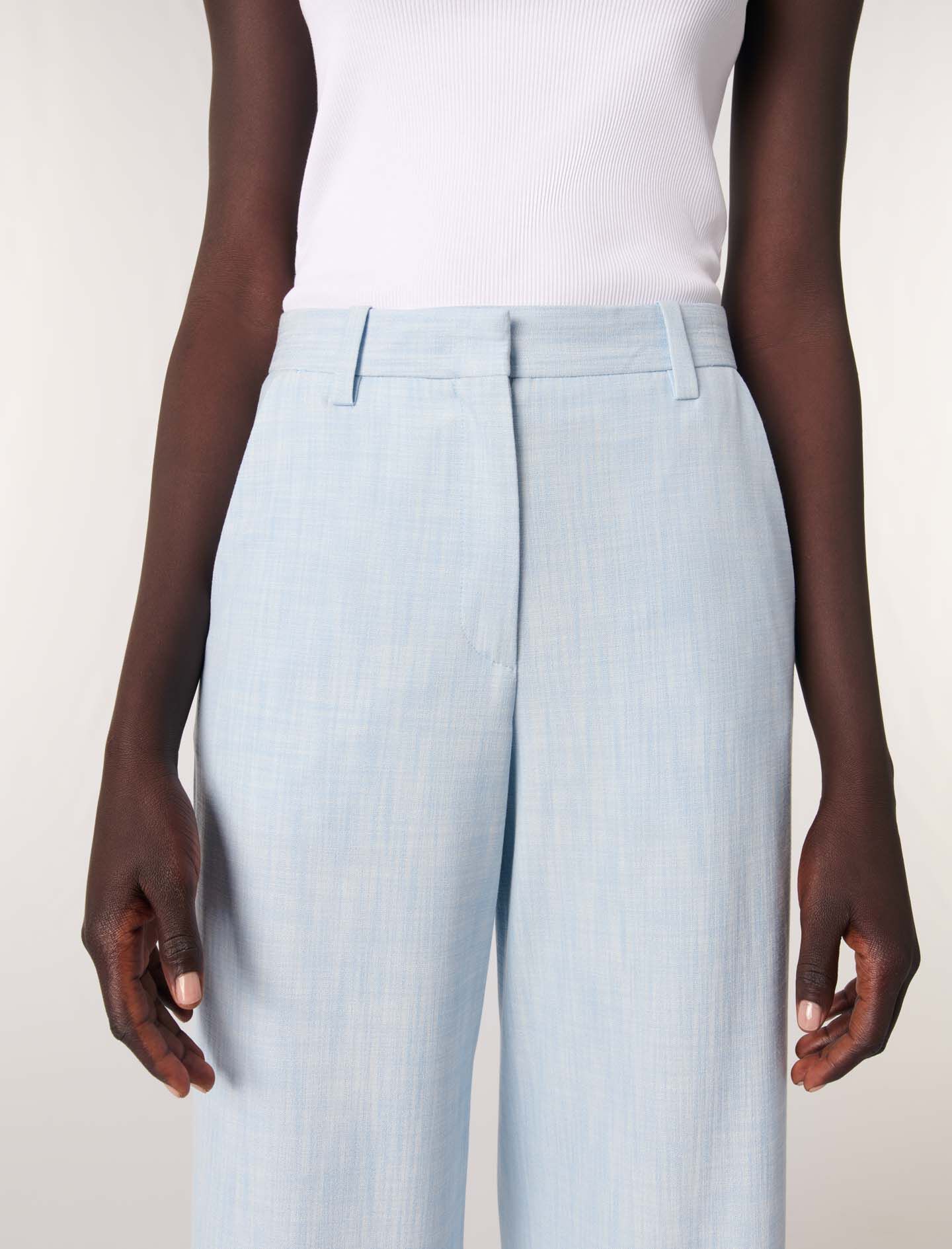 パンツ Sleep no more Trousers Light blue Oxford Light Blue Pajama Pant with Magnetic Closures