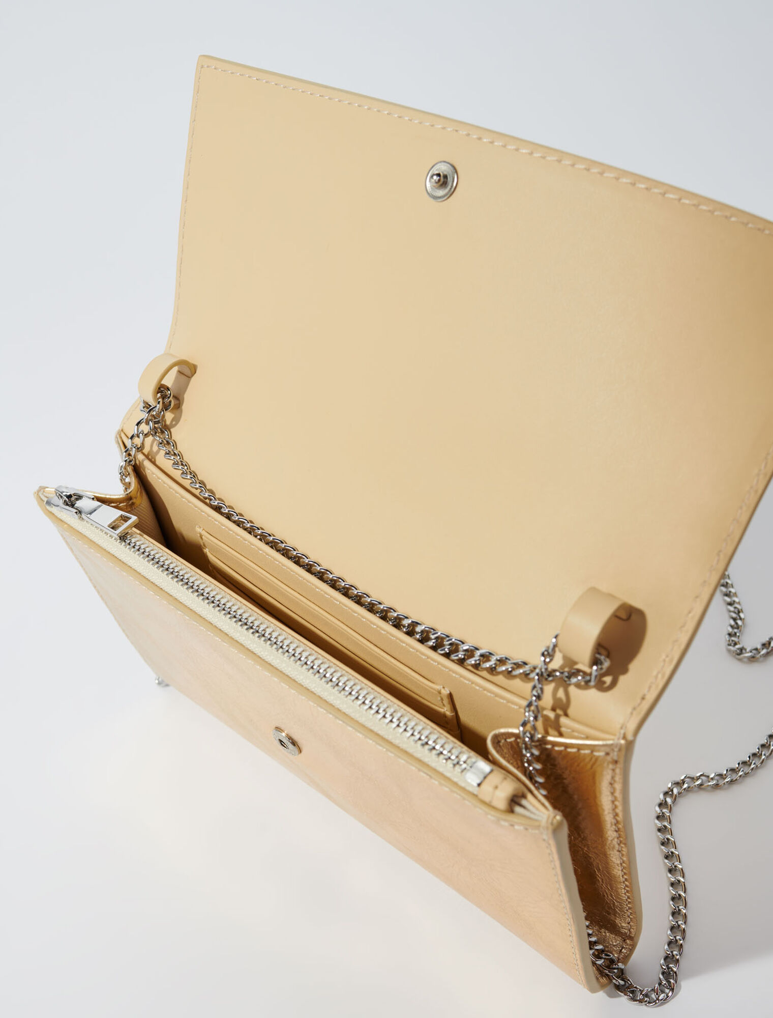 Pochette à chaîne en cuir