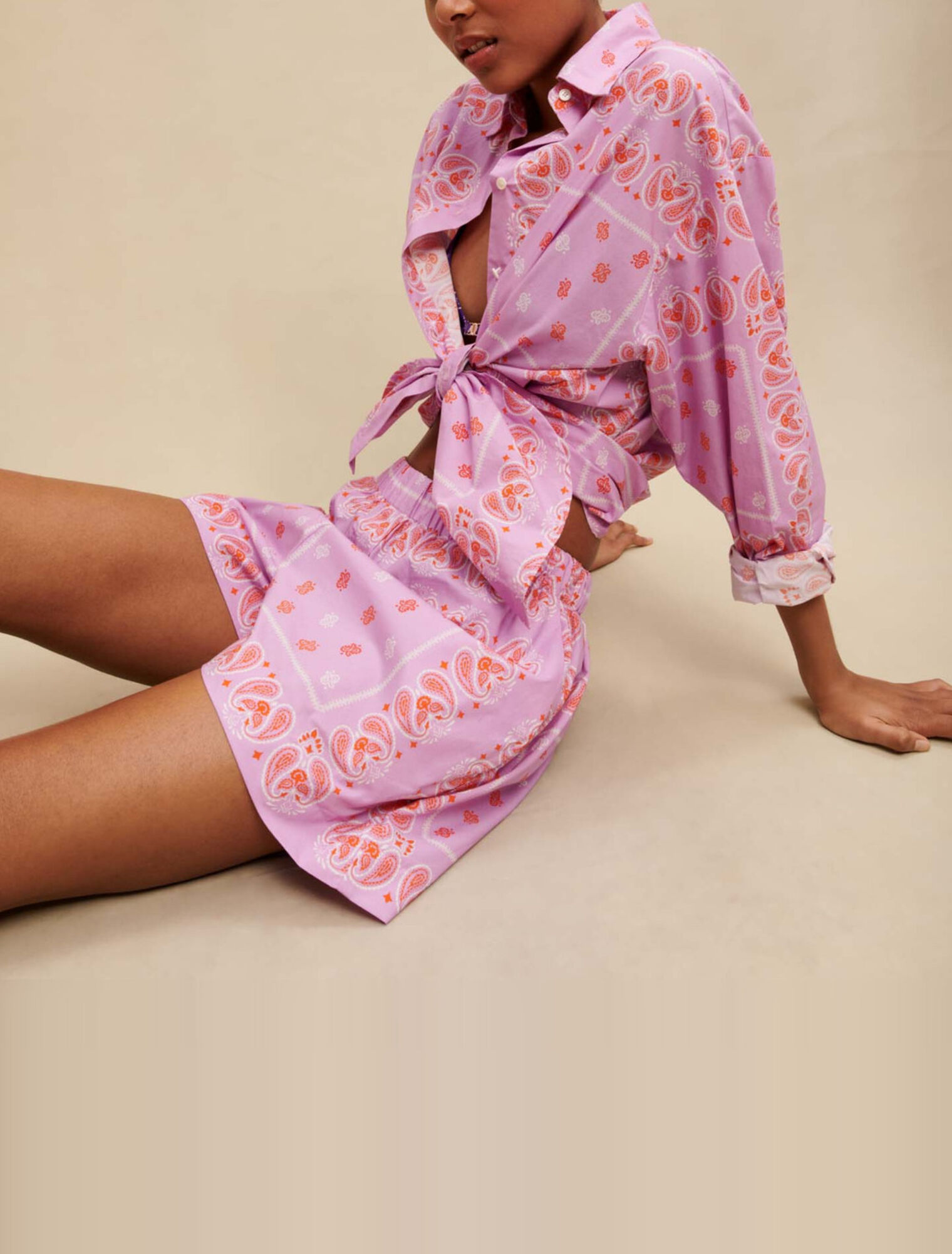 Paisley print shorts