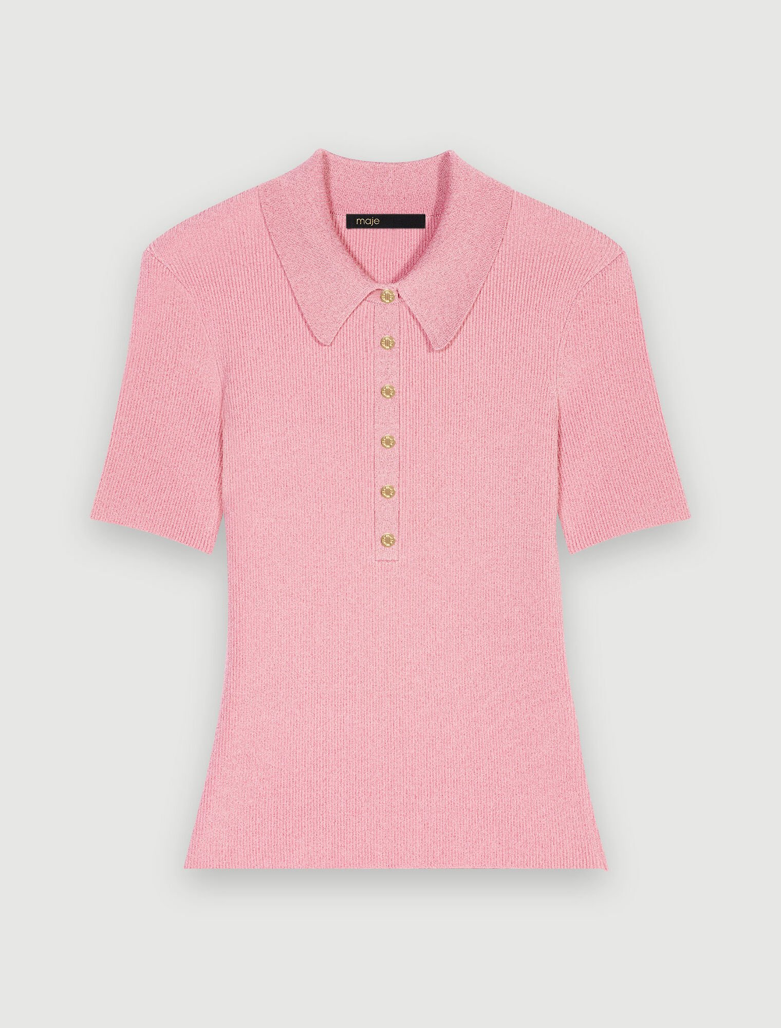 Polo en maille scintillante