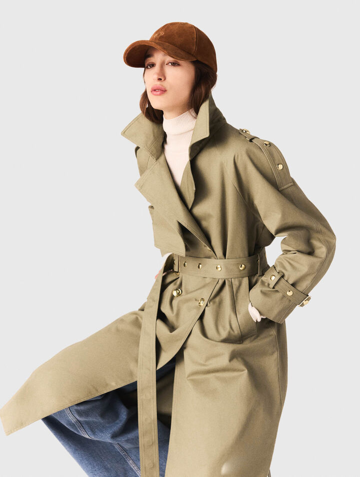 Studded trench coat