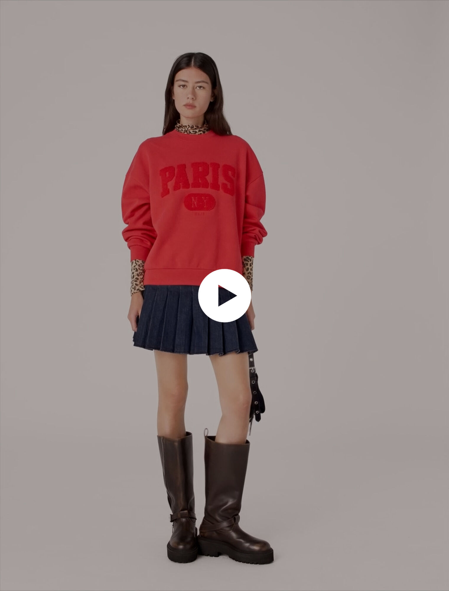 Sweatshirt avec lettrage PARIS NY