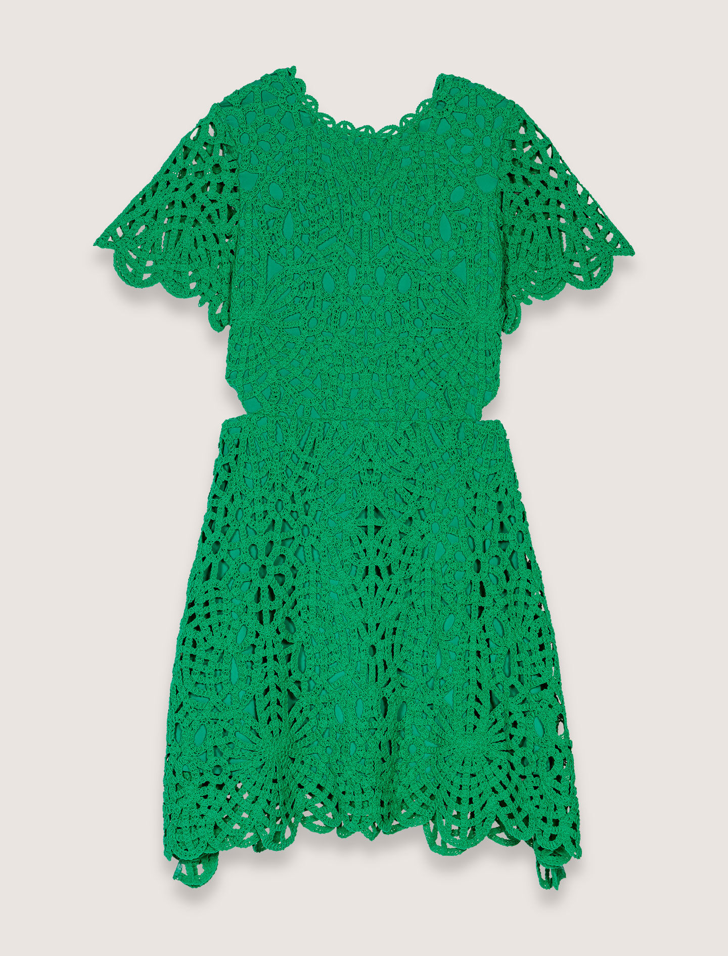 Short crochet dress Green For Women | Maje