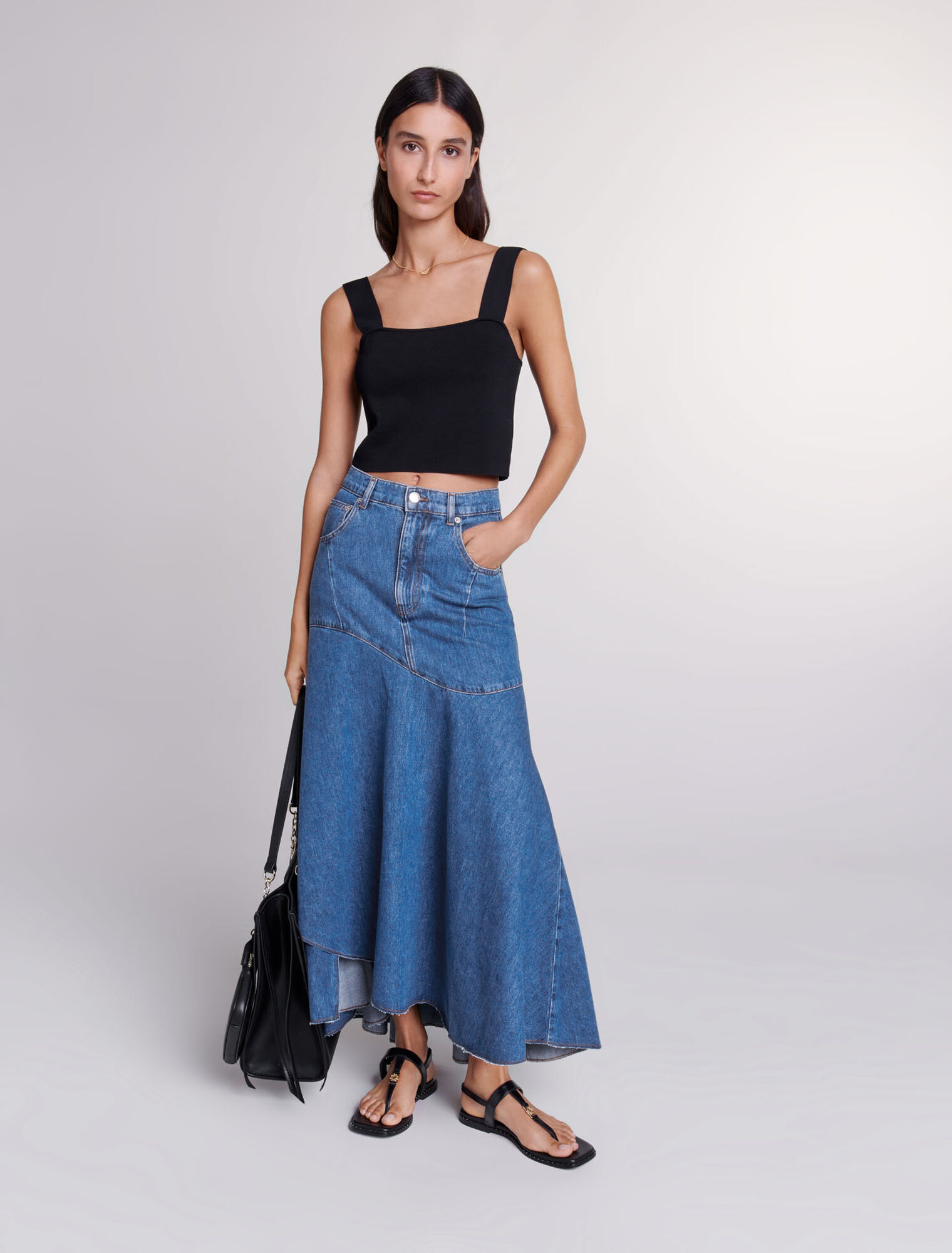 Jupe en denim asymétrique
