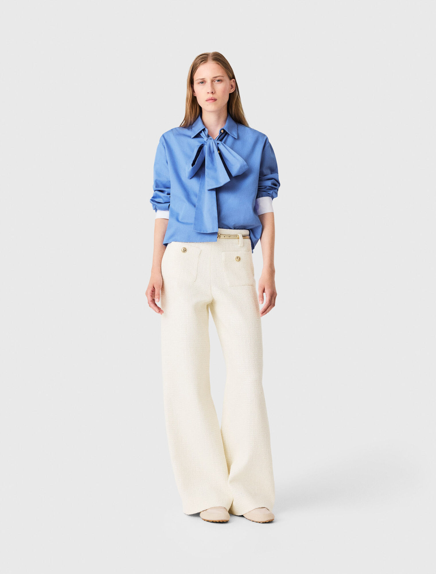 Lurex tweed trousers