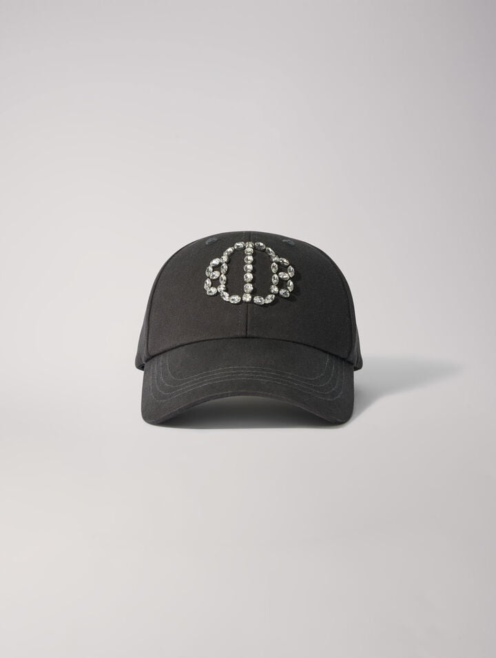 Clover rhinestone cap
