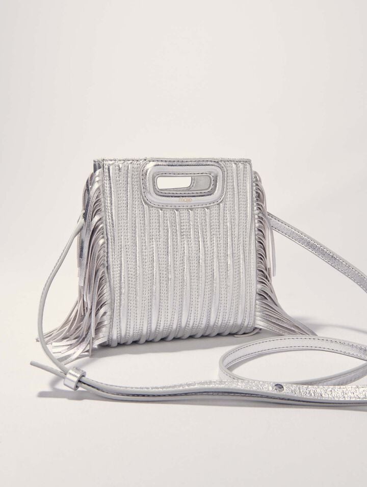 Sac M Mini en cuir matelassé métal