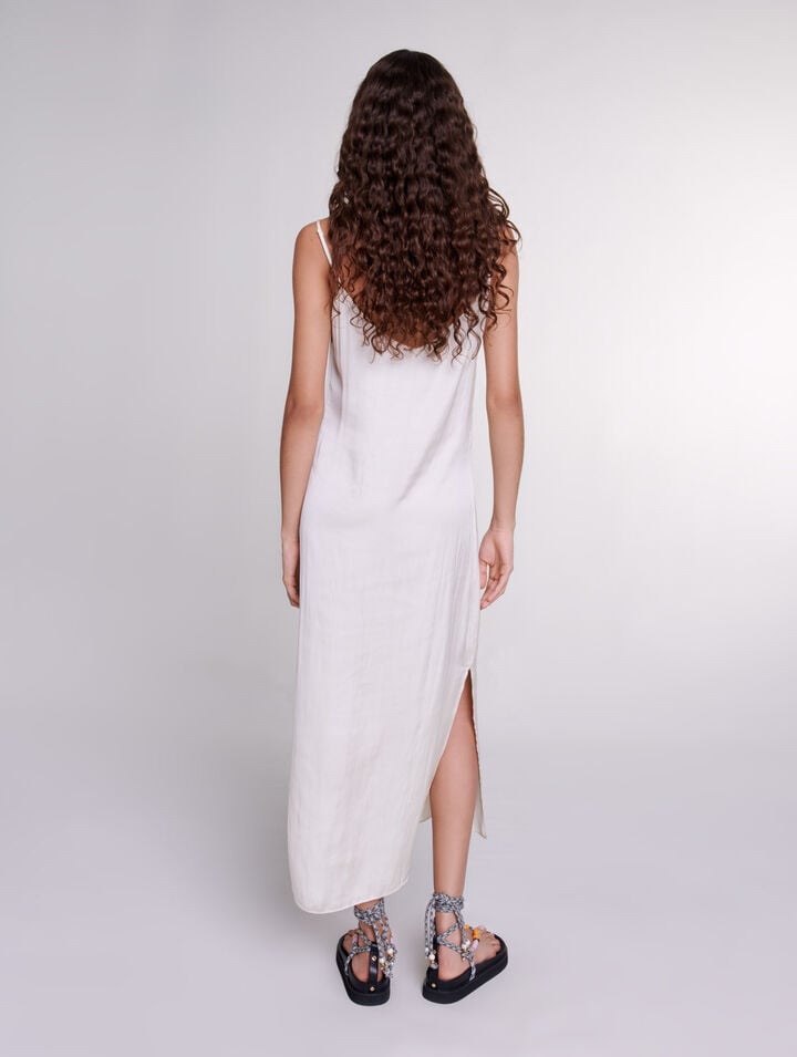 Long satin dress
