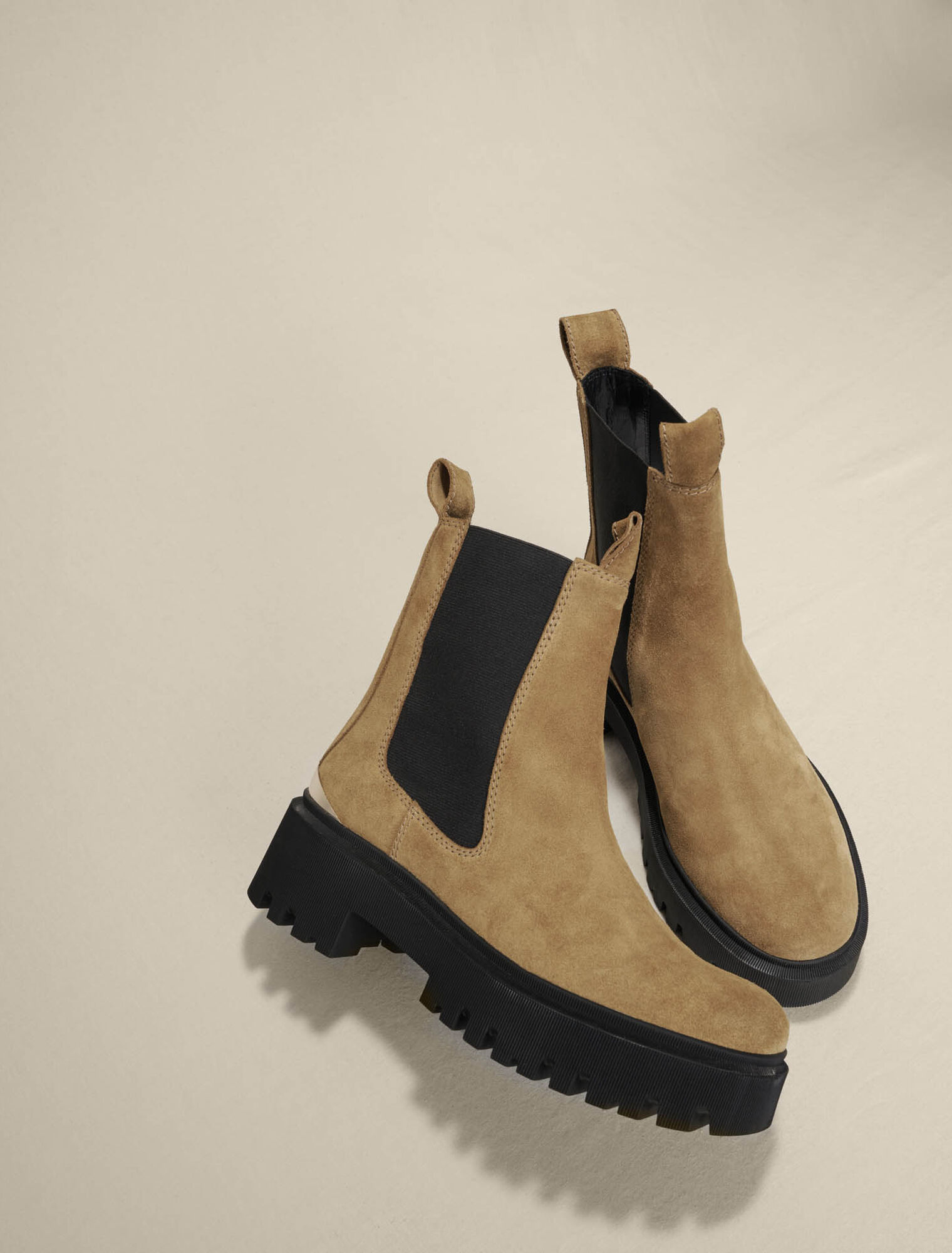 Bottines en cuir à plateforme