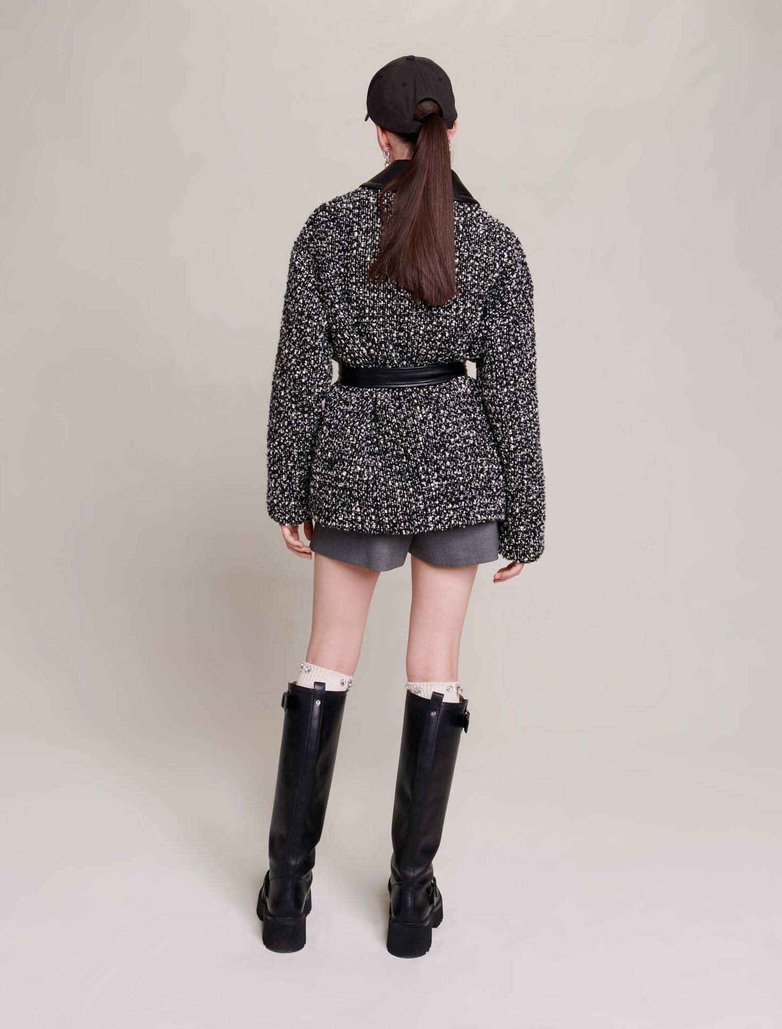 Manteau court en tweed