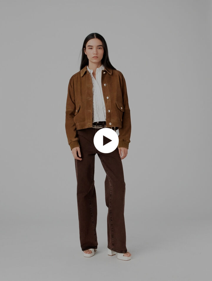 Jean bootcut avec cha&icirc;ne