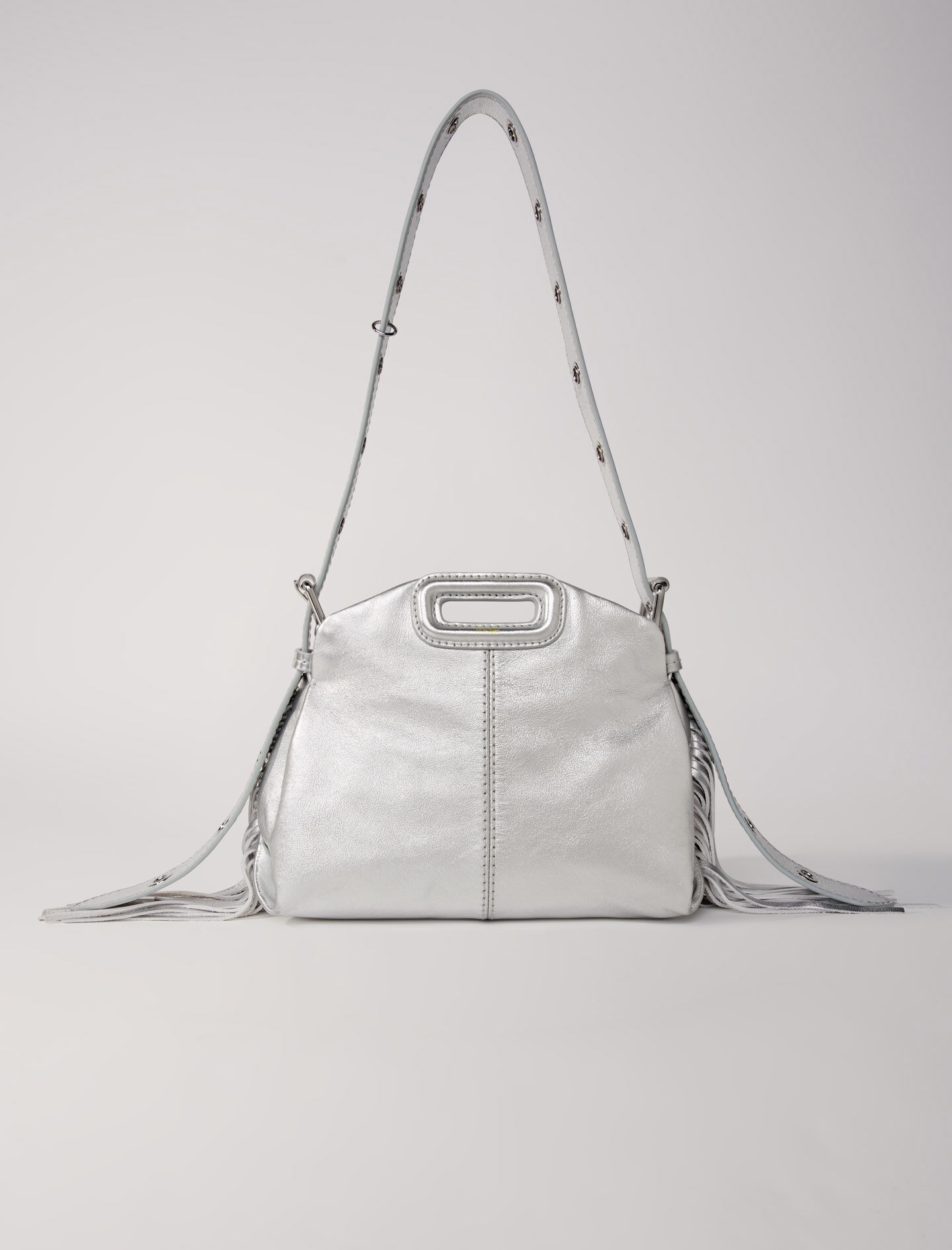 Metallic leather mini Miss M bag