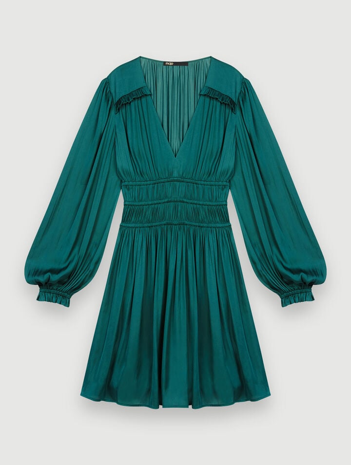 Robe courte satinée