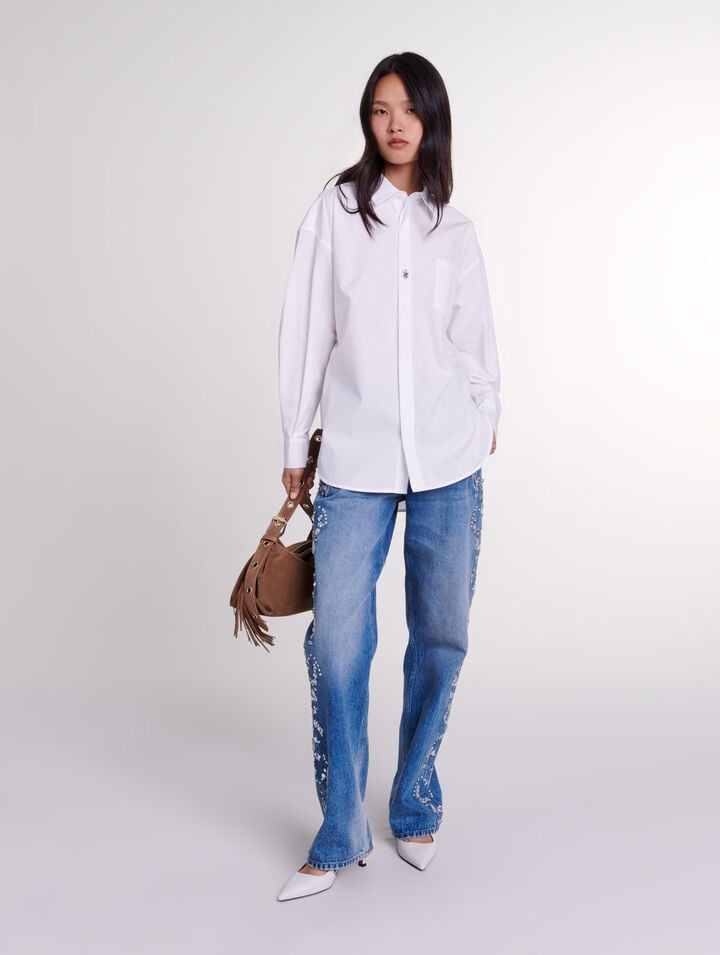 Chemise oversize en popeline