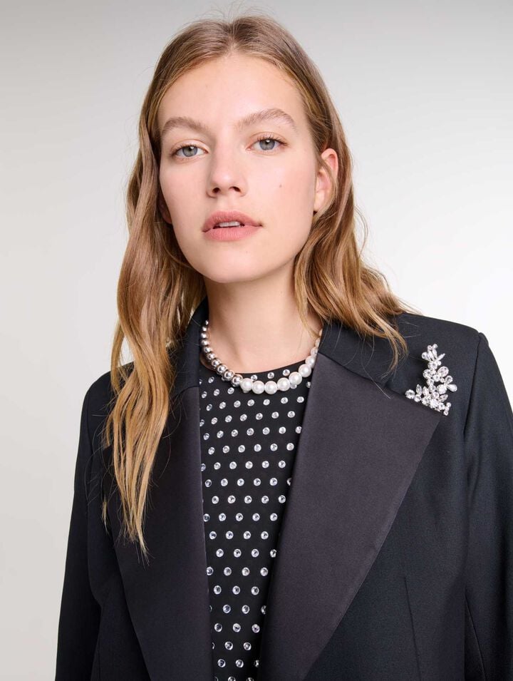 Veste de costume à broche