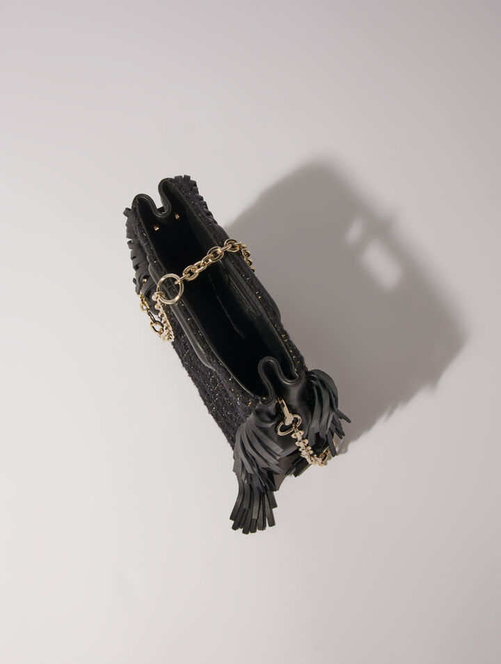 Sac M mini en tweed matelassé