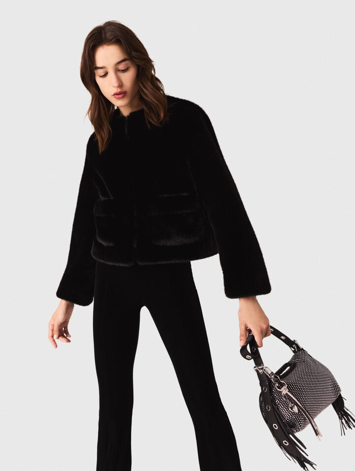 Stretch velour trousers