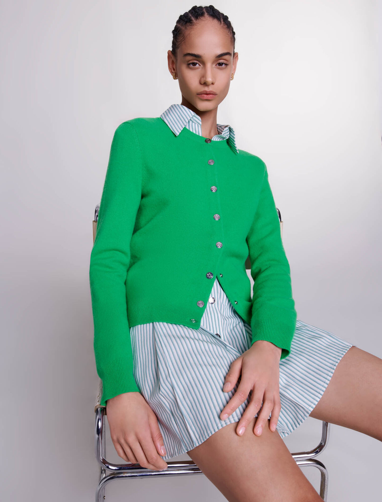 Cardigan en cachemire et laine