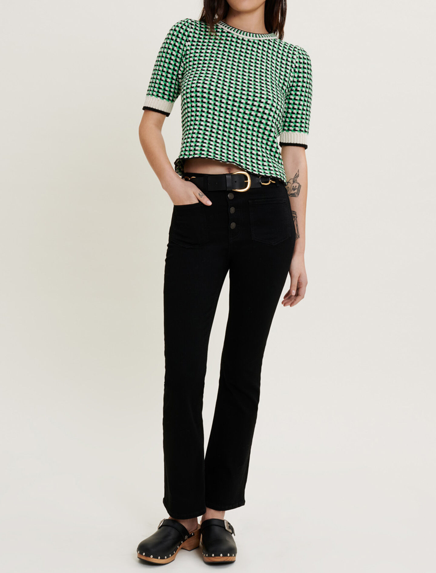 Pull vert maje on sale