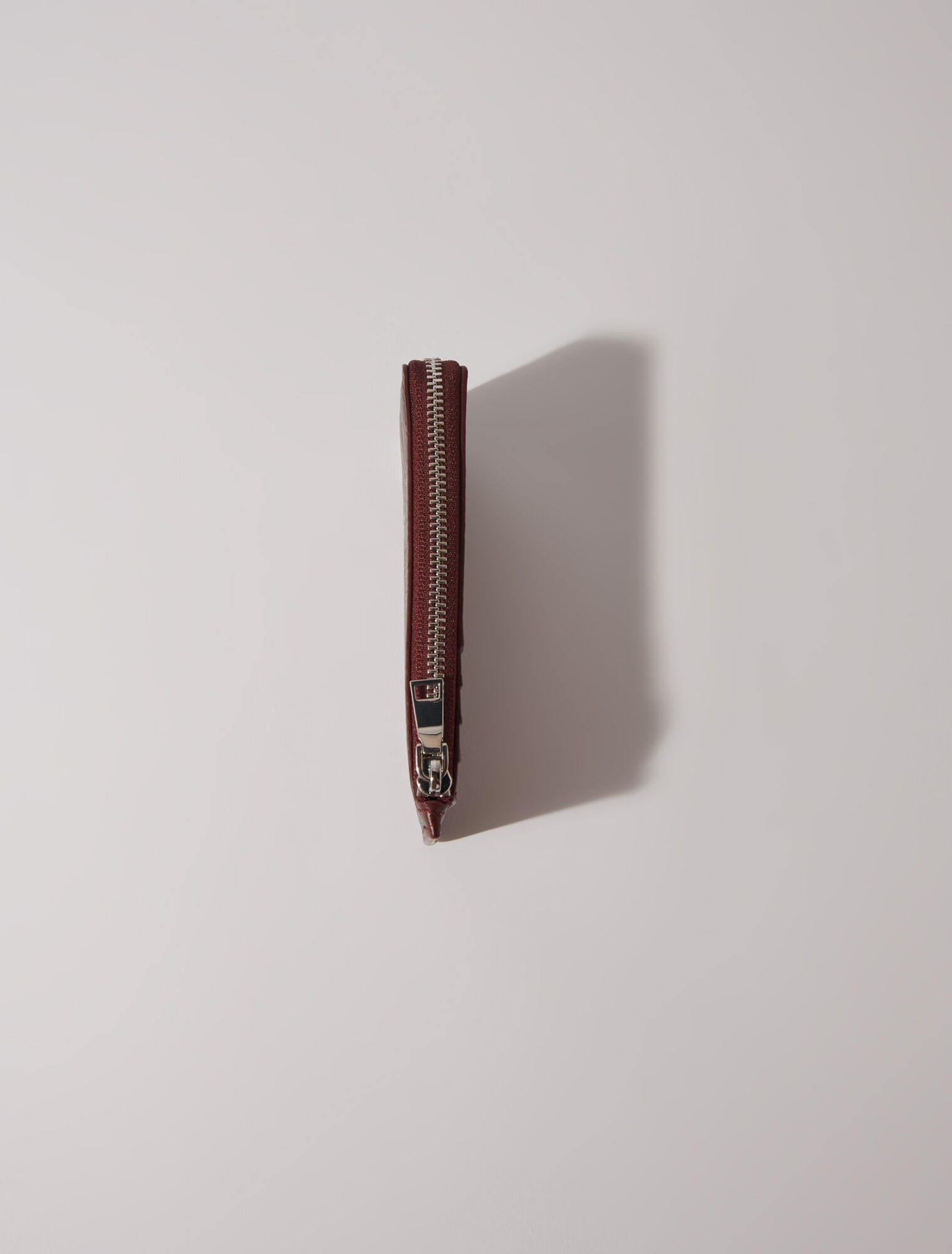 Porte-cartes en cuir craquelé