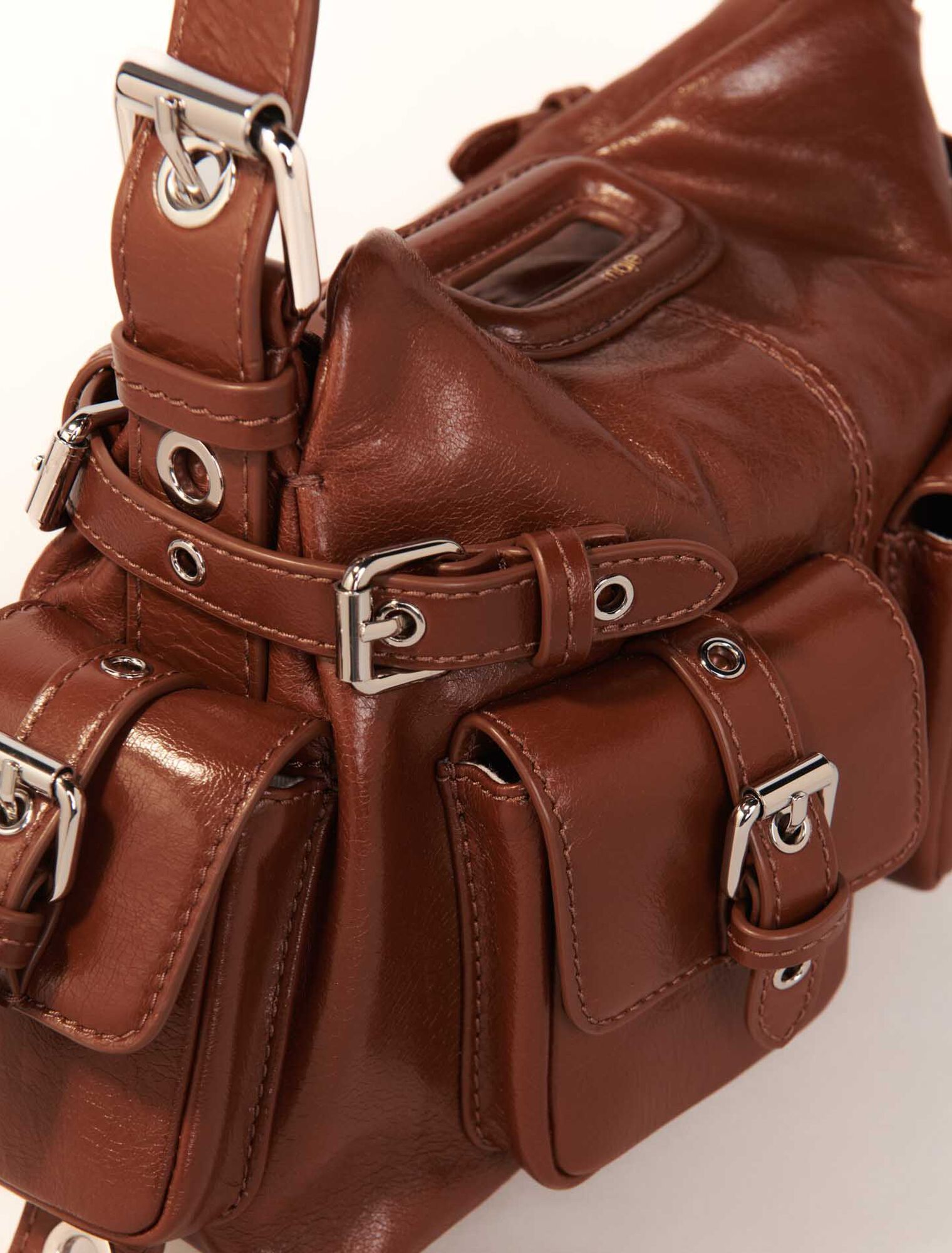 Sac Miss M Mini pockets en cuir use