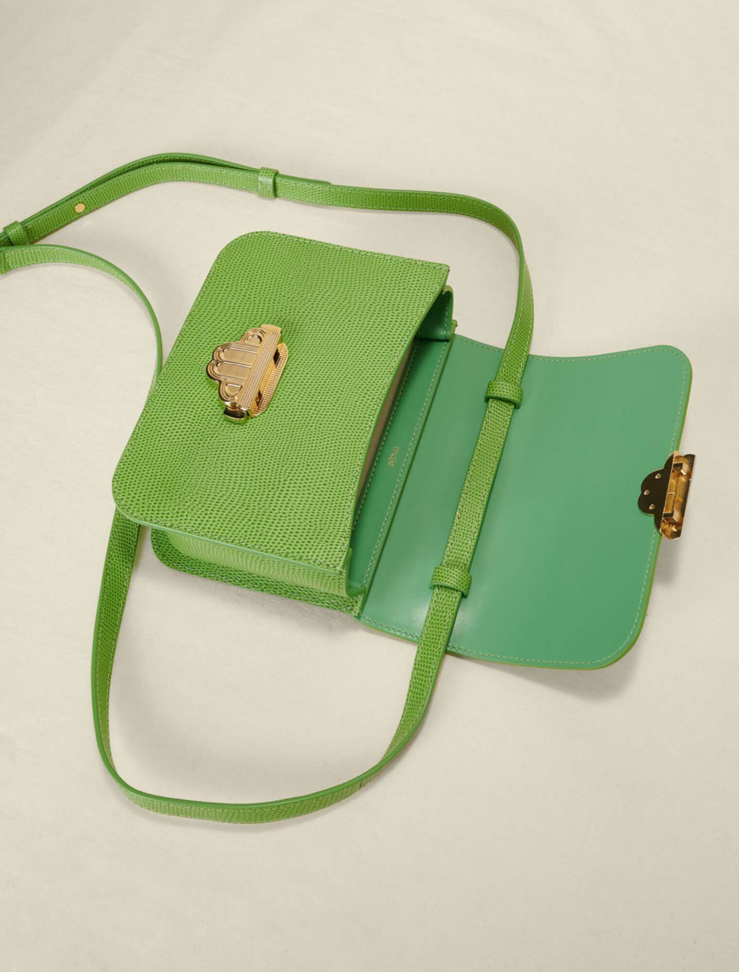 Clover bag in lizard-effect leather