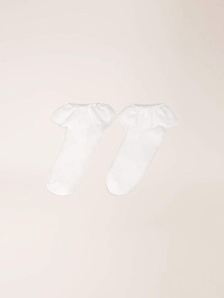 Chaussettes à volants dentelle