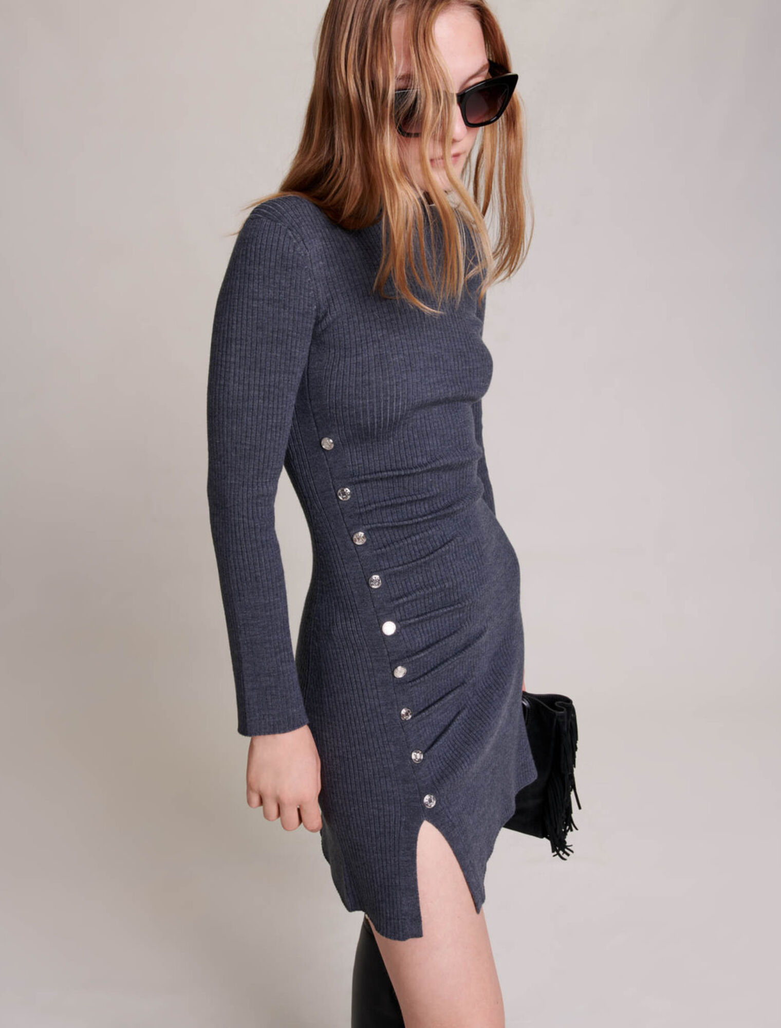 Robe courte en tweed