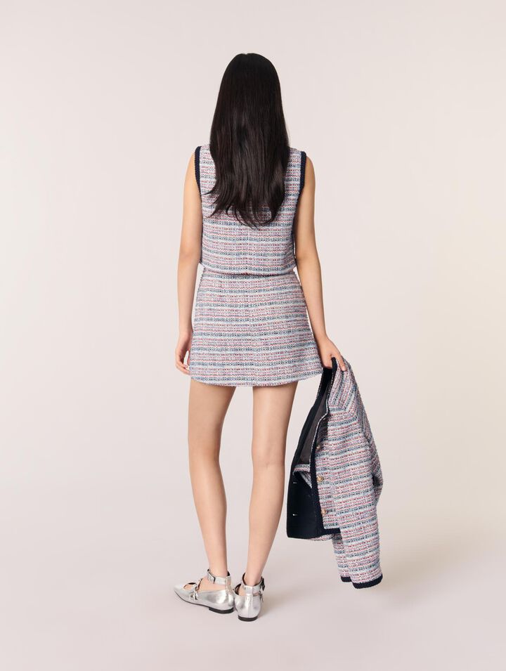 Tweed 2-in-1 mini dress