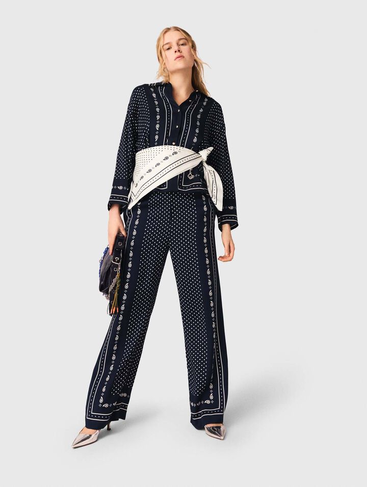 Pantalon fluide imprim&eacute;