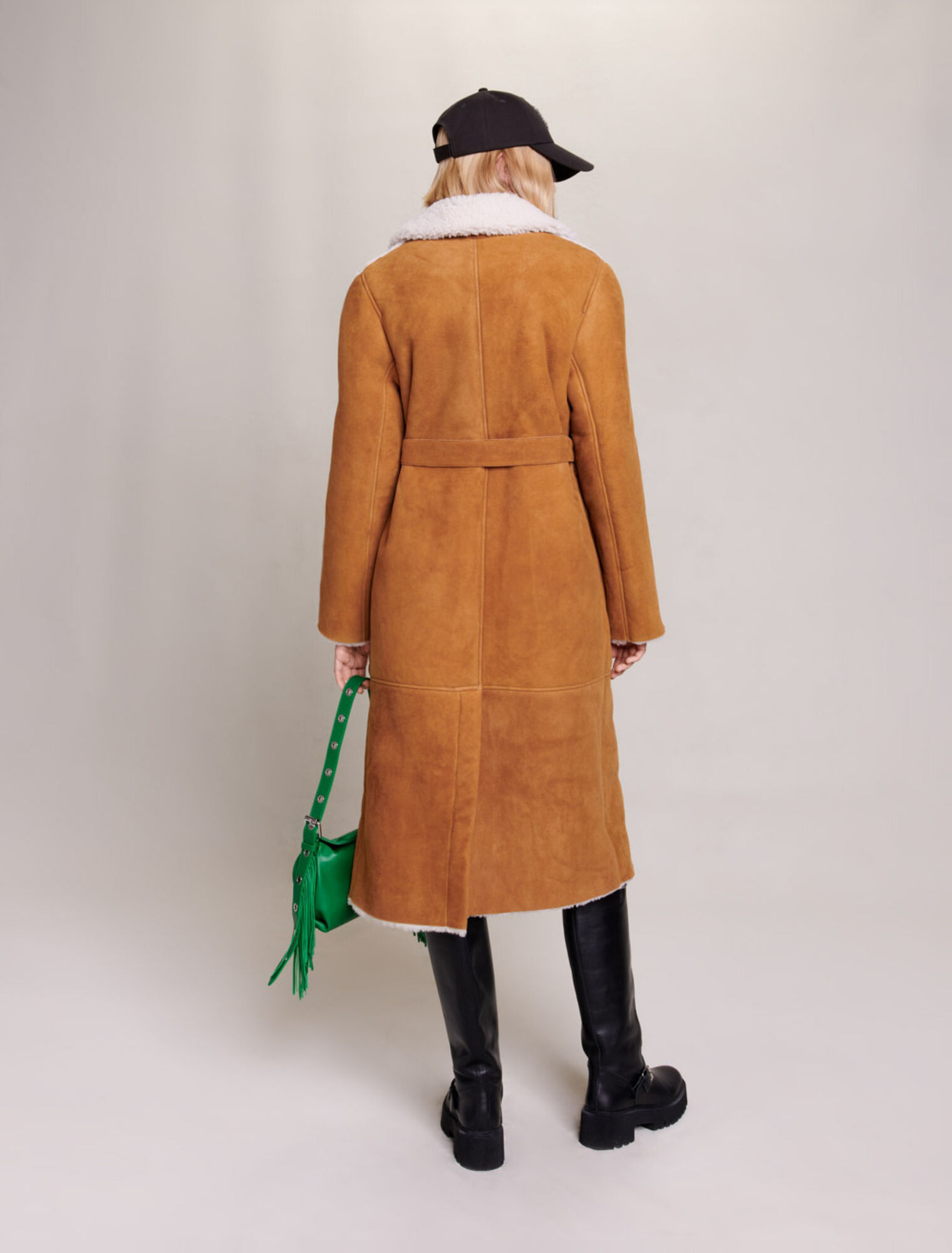 Manteau long shearling