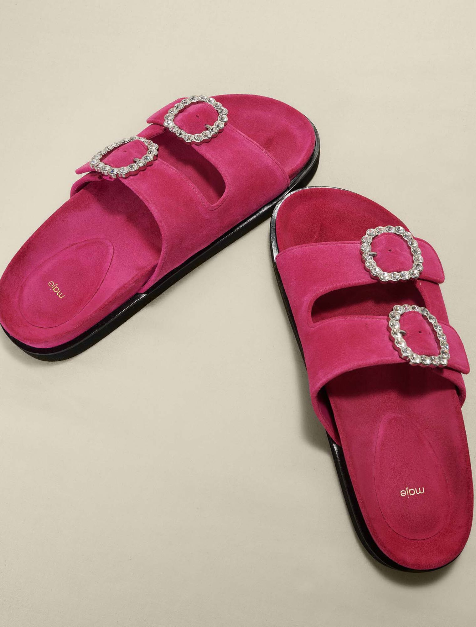 Sandales compensées à strass