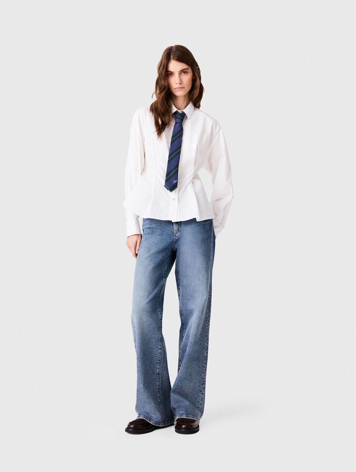 Shirt with lace-up back
