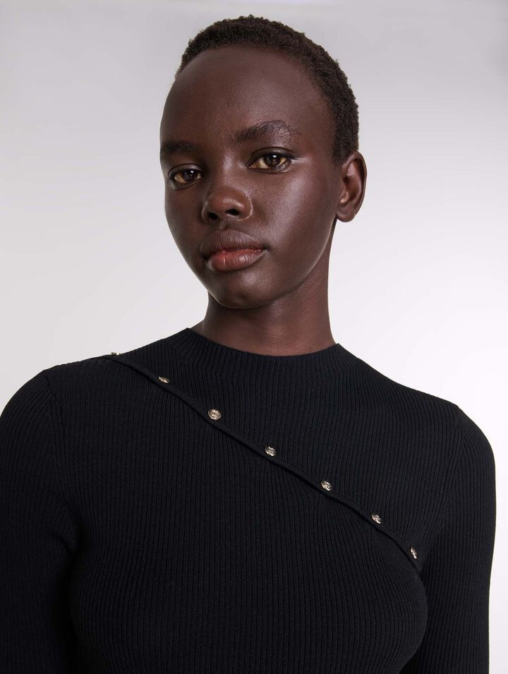 Robe en maille côtelée