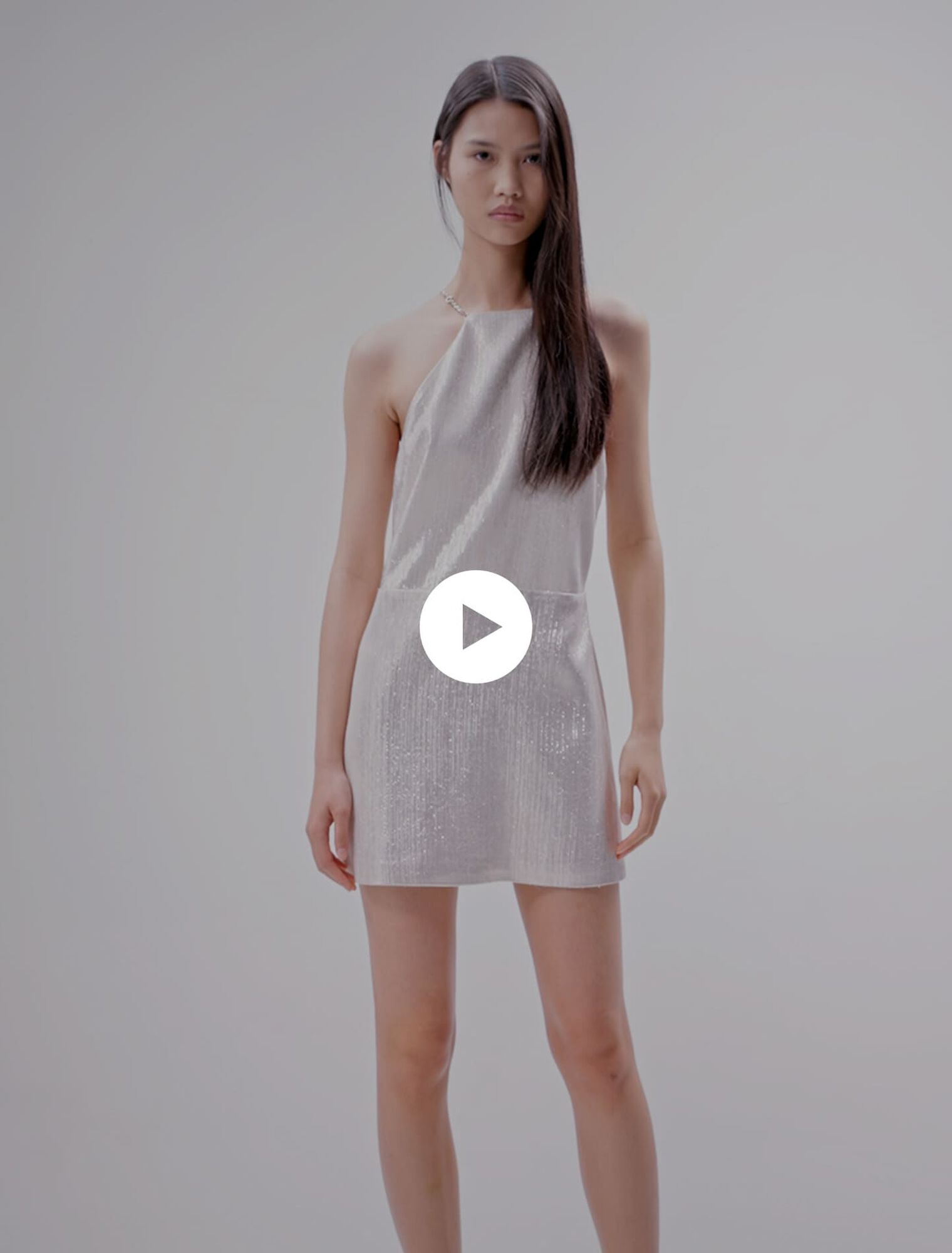 Robe courte métallisée
